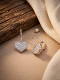 925 Silver Earrings Heart Hoops Earrings for Women