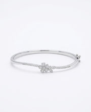 92.5 Sterling Silver Bloom Grace Floral Bracelet for Women