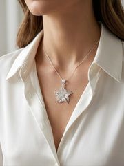925 Sterling Silver Twilight Star Filigree Pendant For Women