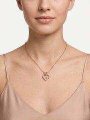 925 Sterling Silver Twin Hearts of Love Pendant Necklace for Women