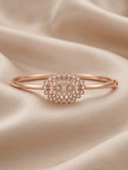 92.5 Sterling Silver Radiant Blossom Bracelet for Women