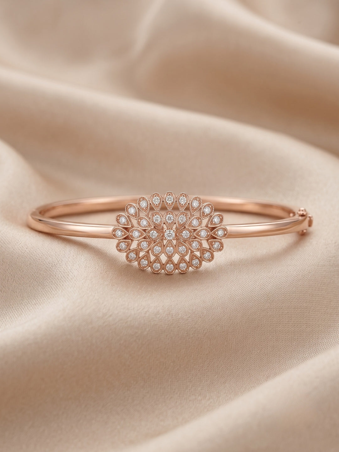 92.5 Sterling Silver Radiant Blossom Bracelet for Women