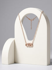 925 Sterling Silver Endless Promise Heart Infinity Necklace for Women