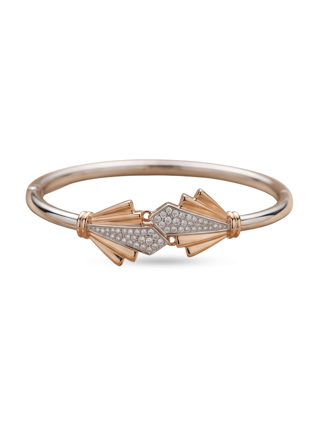 92.5 Sterling Silver Art Deco Radiance Open Cuff Bracelet for Women