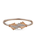 92.5 Sterling Silver Art Deco Radiance Open Cuff Bracelet for Women