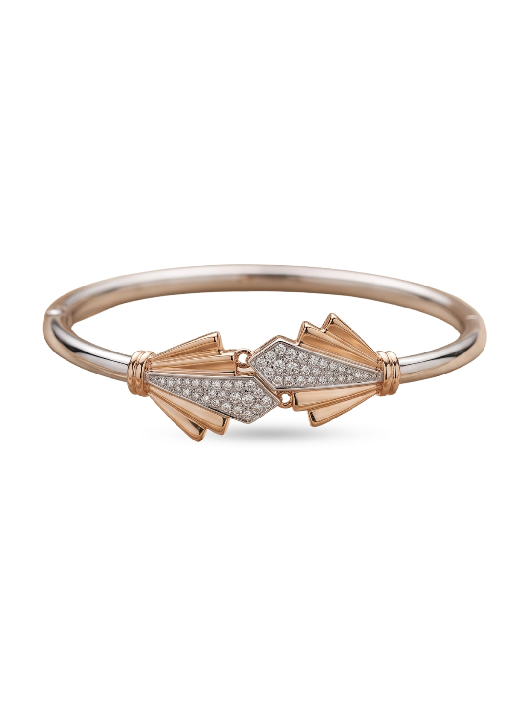 92.5 Sterling Silver Art Deco Radiance Open Cuff Bracelet for Women