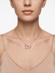 925 Sterling Silver Eternal Bond Interlocking Hearts Necklace for Women