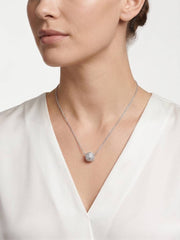925 Sterling Silver Pavé CZ Filigree Sphere Pendant Necklace for Women