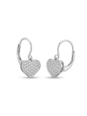 925 Silver Earrings Heart Hoops Earrings for Women