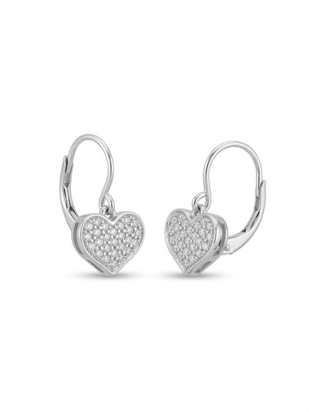 925 Silver Earrings Heart Hoops Earrings for Women