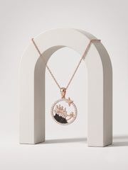925 Sterling Silver Rose Gold Fairy Garden Necklace for women