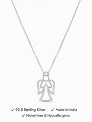 925 Sterling Silver Angel Prayer Pendant Necklace for Women