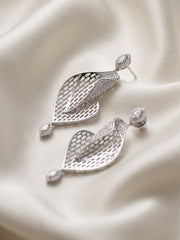 925 Silver earrings Celeste Leaf Drop Earrings for Women