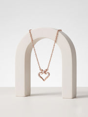 925 Sterling Silver Bow Heart Necklace for women