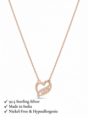 925 Sterling Silver Love Heart Pendant Necklace for Women
