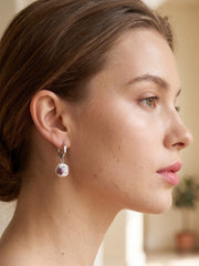 925 Silver Rose Bloom Drop Earrings for Women