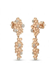 925 Silver Rose Gold Bubble Drop Earrings for Women