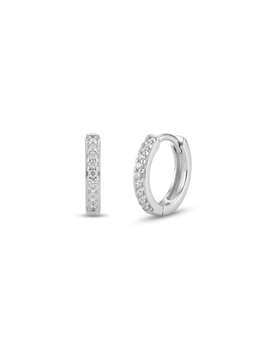 925 Silver Earrings Round Sparkle Bali Earrings for Women