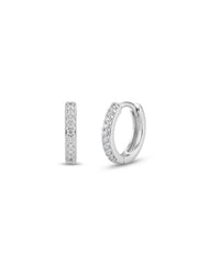 925 Silver Earrings Round Sparkle Bali Earrings for Women
