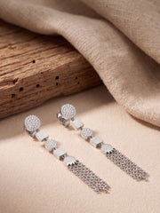 925 Silver Tassel Drop Earrings for Women