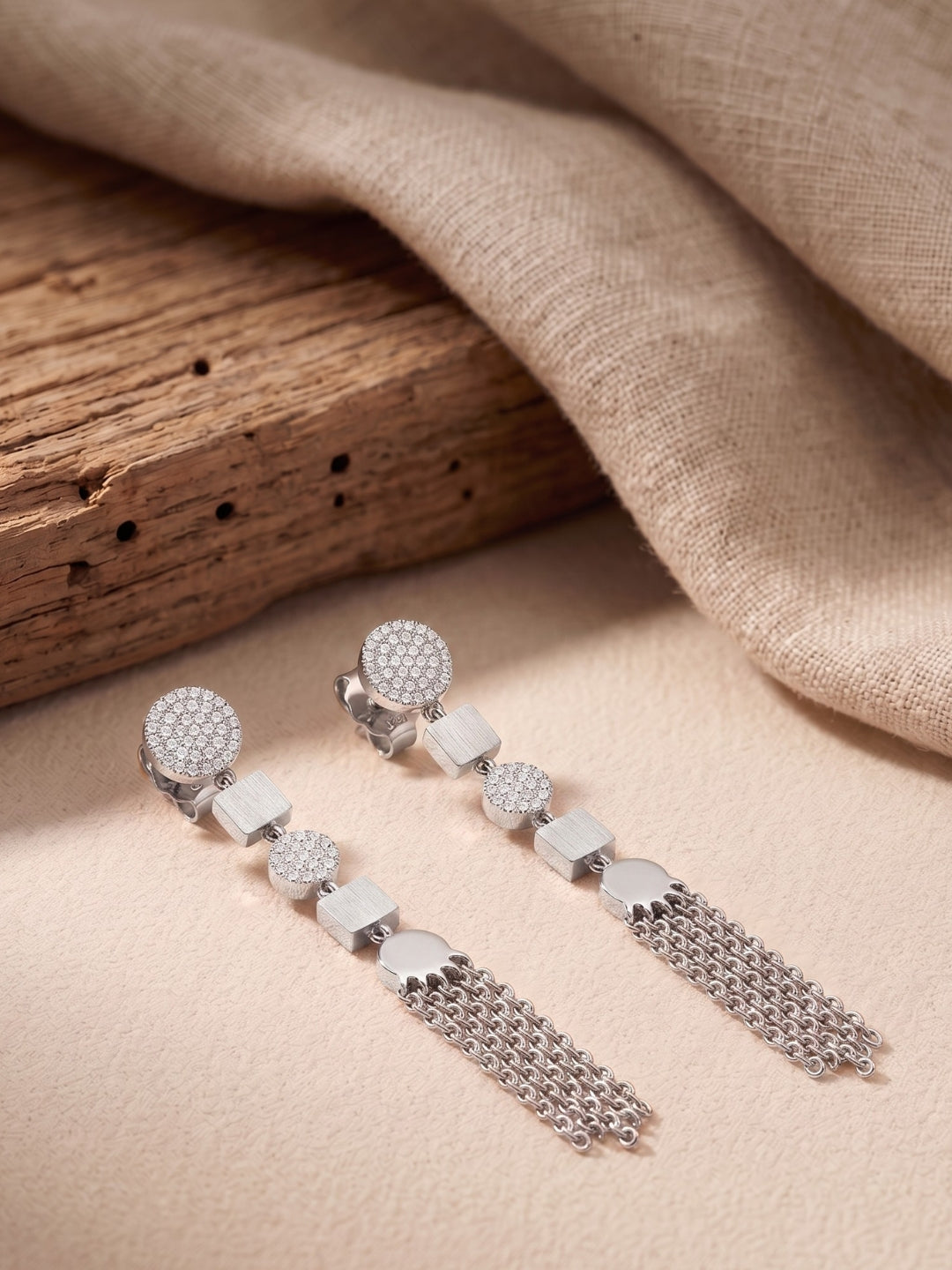 925 Silver Tassel Drop Earrings for Women