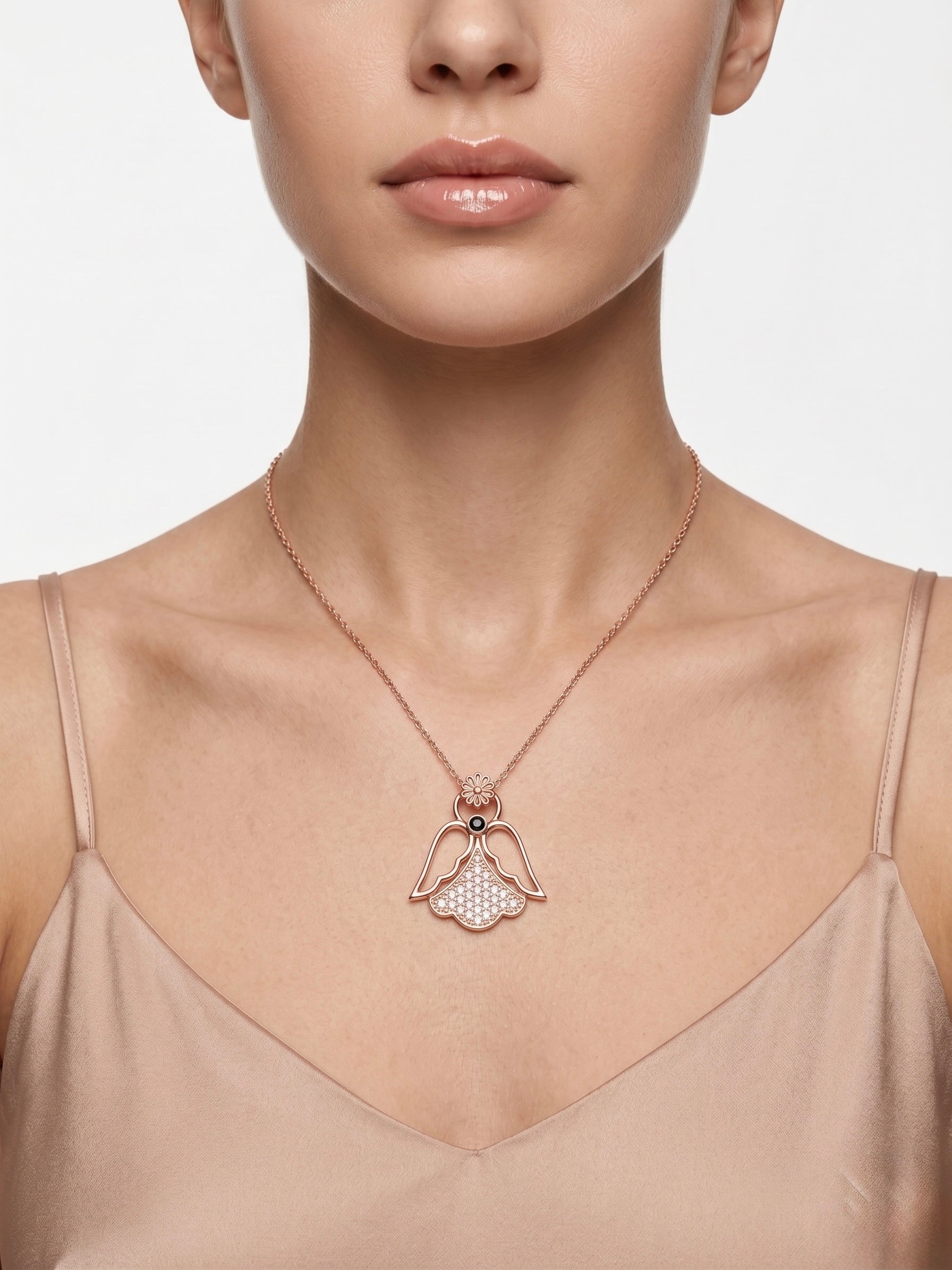 925 Sterling Silver Seraphine Guardian Angel Necklace for Women