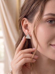 925 Silver earrings Trinity Spark Stud Earrings for Women