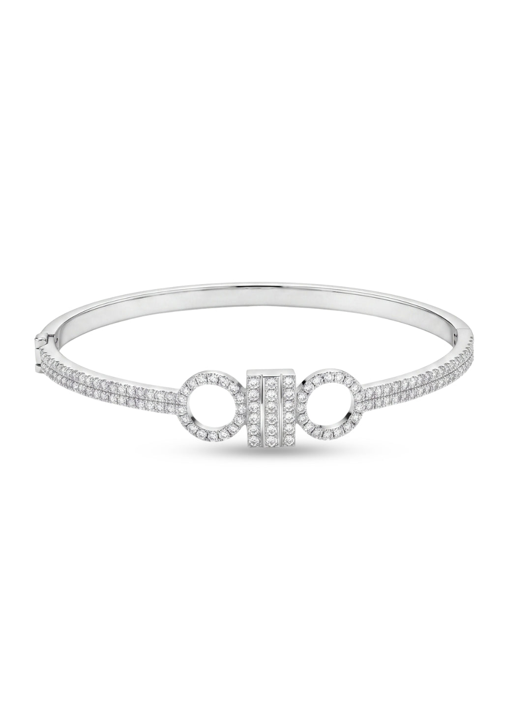 925 Silver Infinity Circle Bangle Bracelet for Women