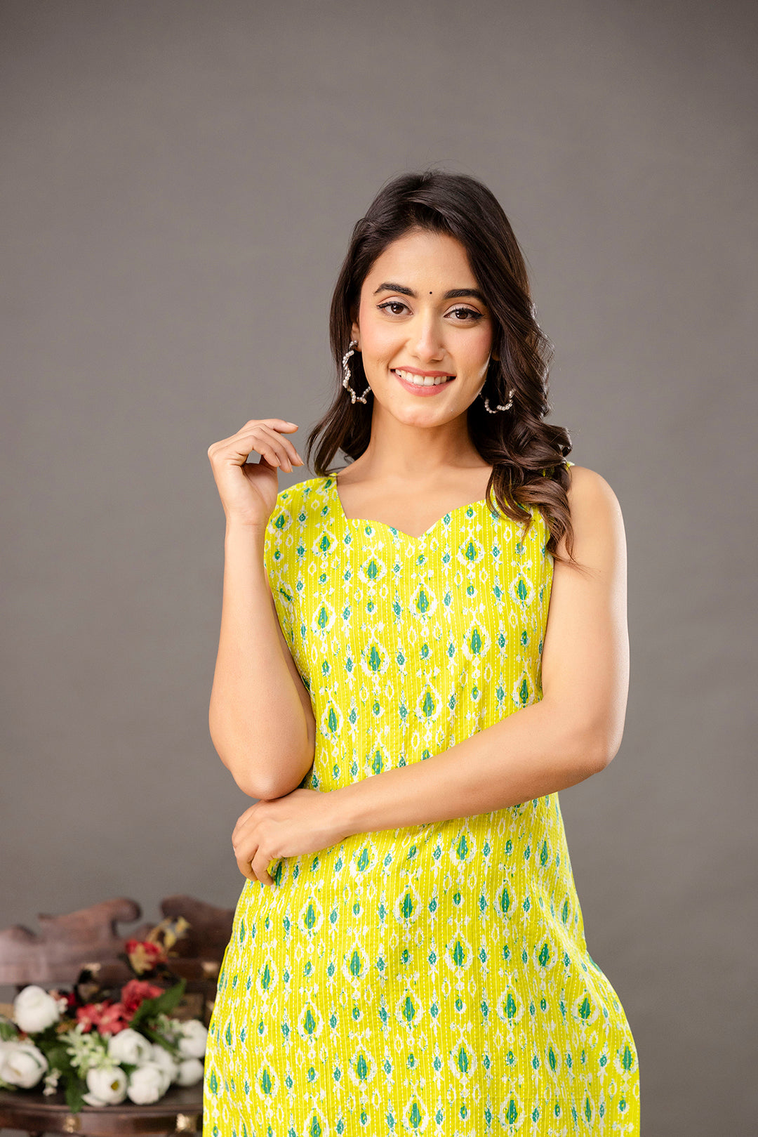 Ikkat Printed Kurta for Women