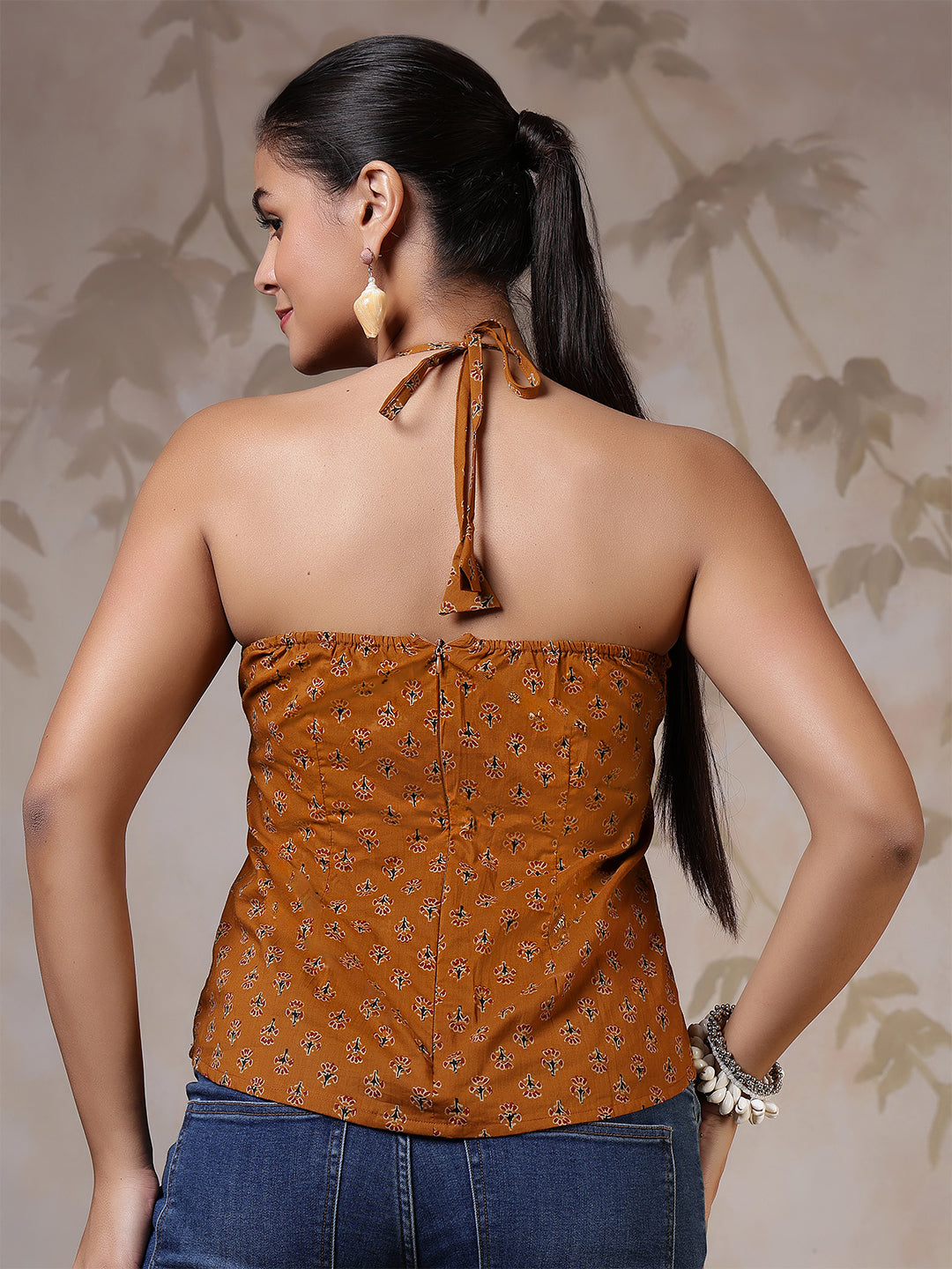 Women Mustard Printed Top