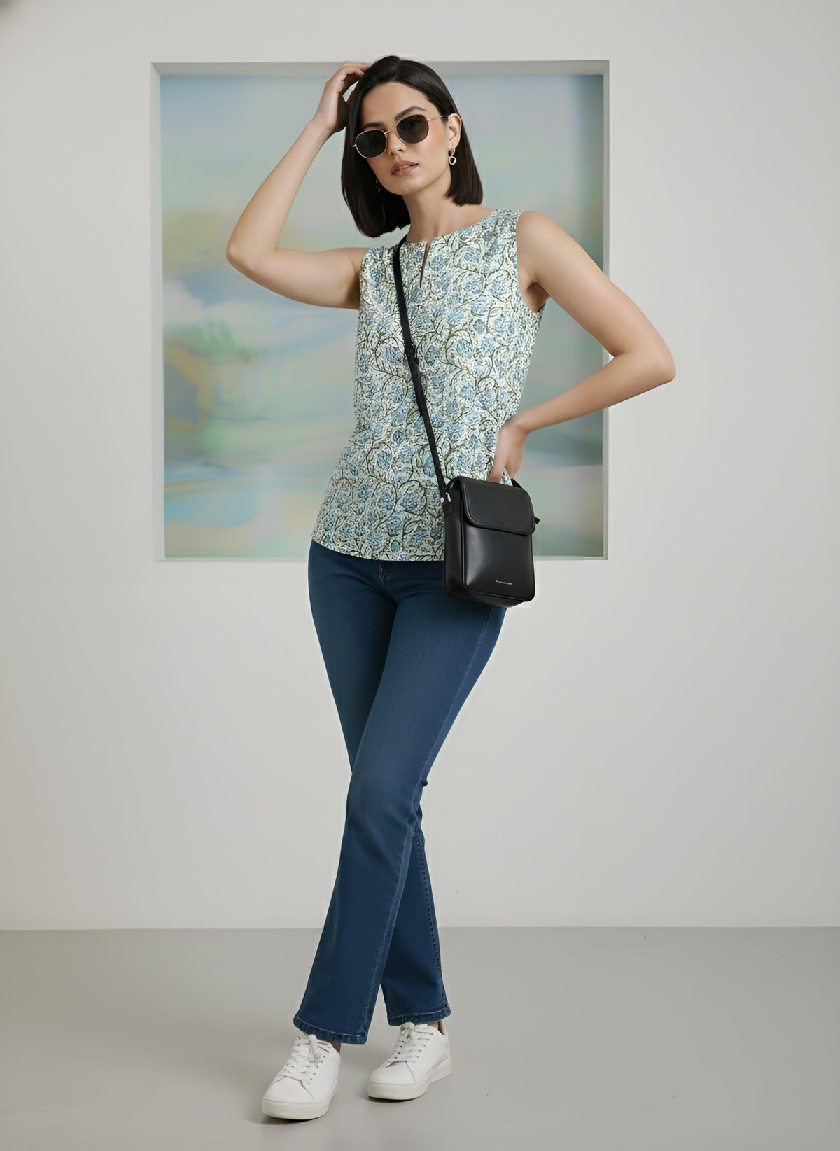 Women Grey Printed Top