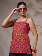 Women Multicolor Printed Straight Tunic