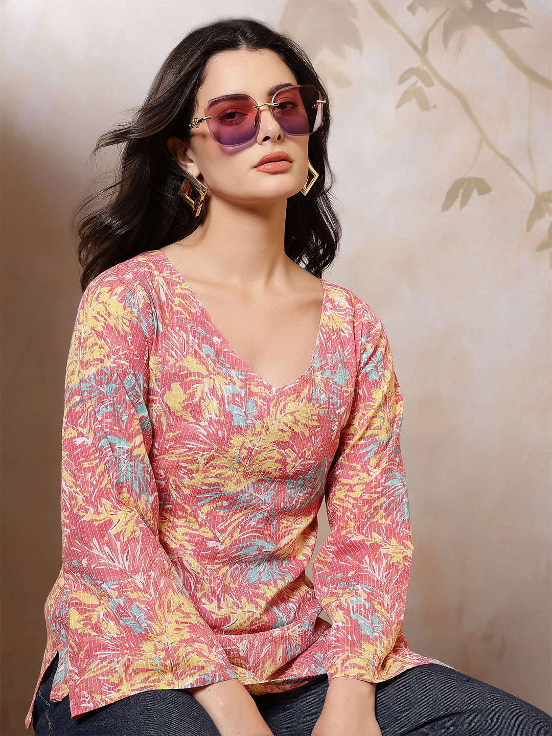 Women Multicolor Printed Straight Tunic