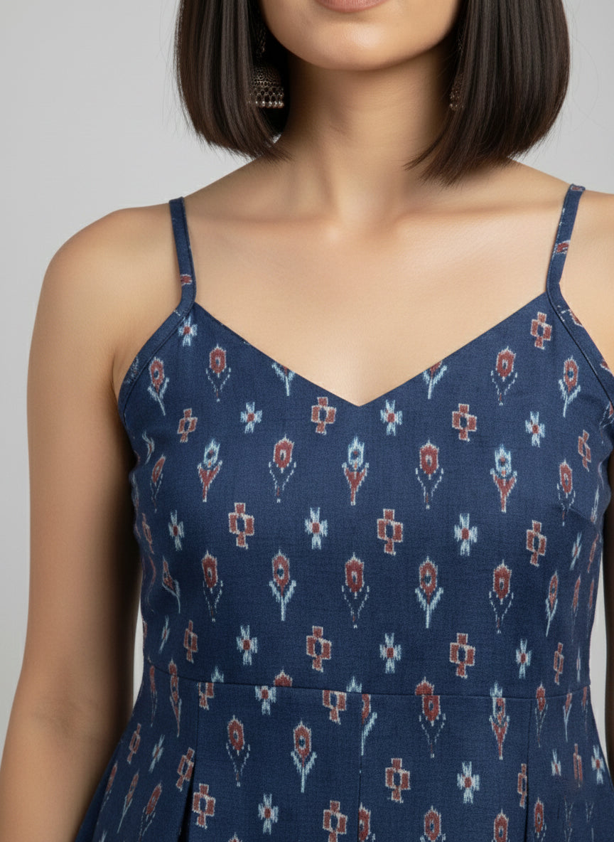 Women Blue Printed Top