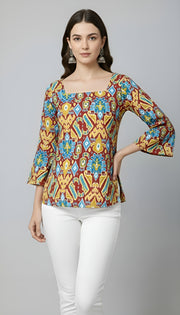 Women Multicolor Printed Straight Tunic