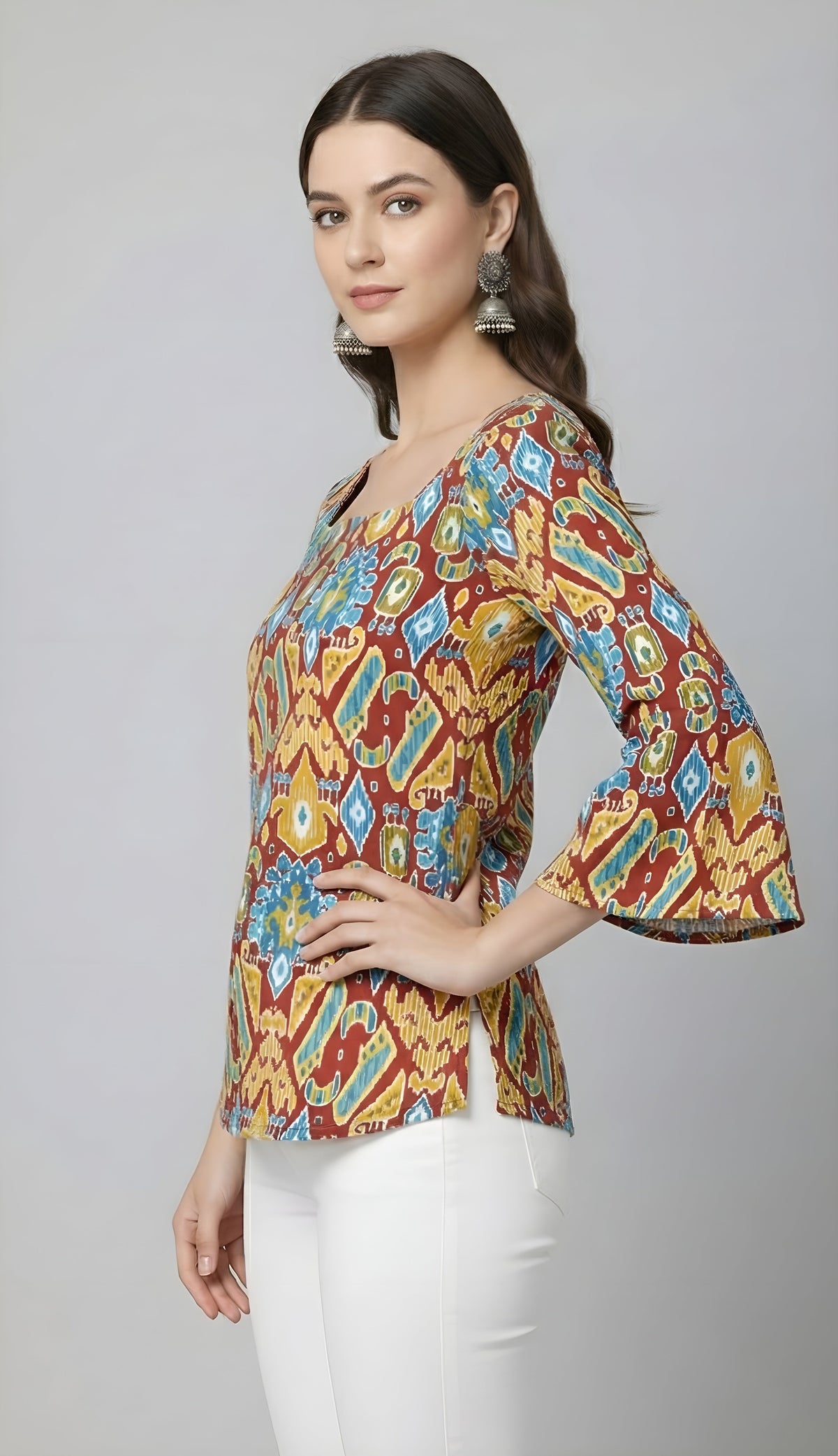 Women Multicolor Printed Straight Tunic