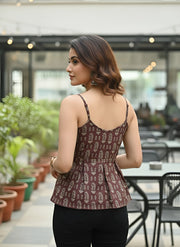 Women Brown Printed Top