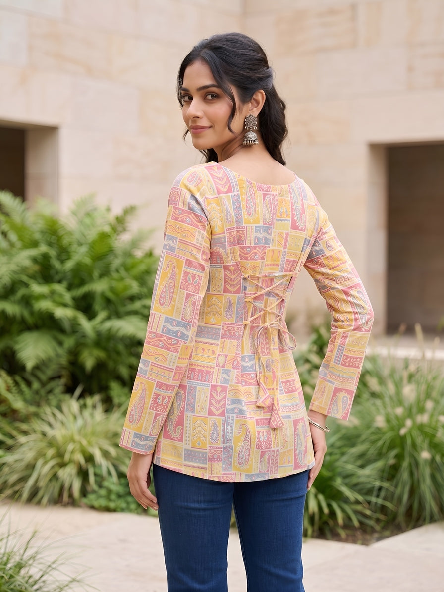 Women Multicolor Printed Straight Tunic