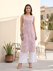 Lavender Floral Printed Co-Ord Set for Women
