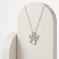 925 Sterling Silver Angel CZ Pendant Necklace for Women