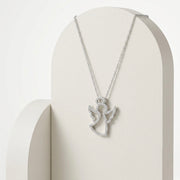 925 Sterling Silver Angel CZ Pendant Necklace for Women