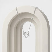 925 Sterling Silver Heart Lock CZ Pendant Necklace for Women