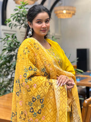 Sunburst Mustard Embroidered Festive Set