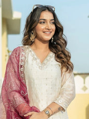 Eshanya Embroidered Chanderi Silk Kurta Set