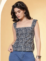 Women Grey Printed Top