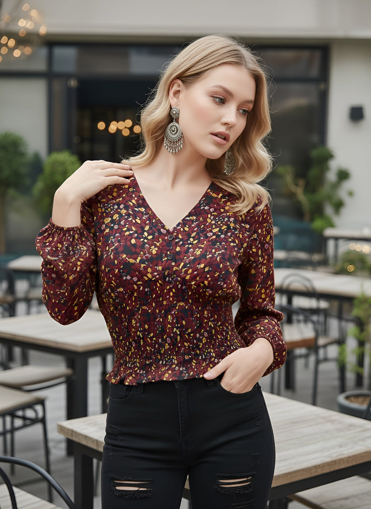 Women Multicolor Printed Top