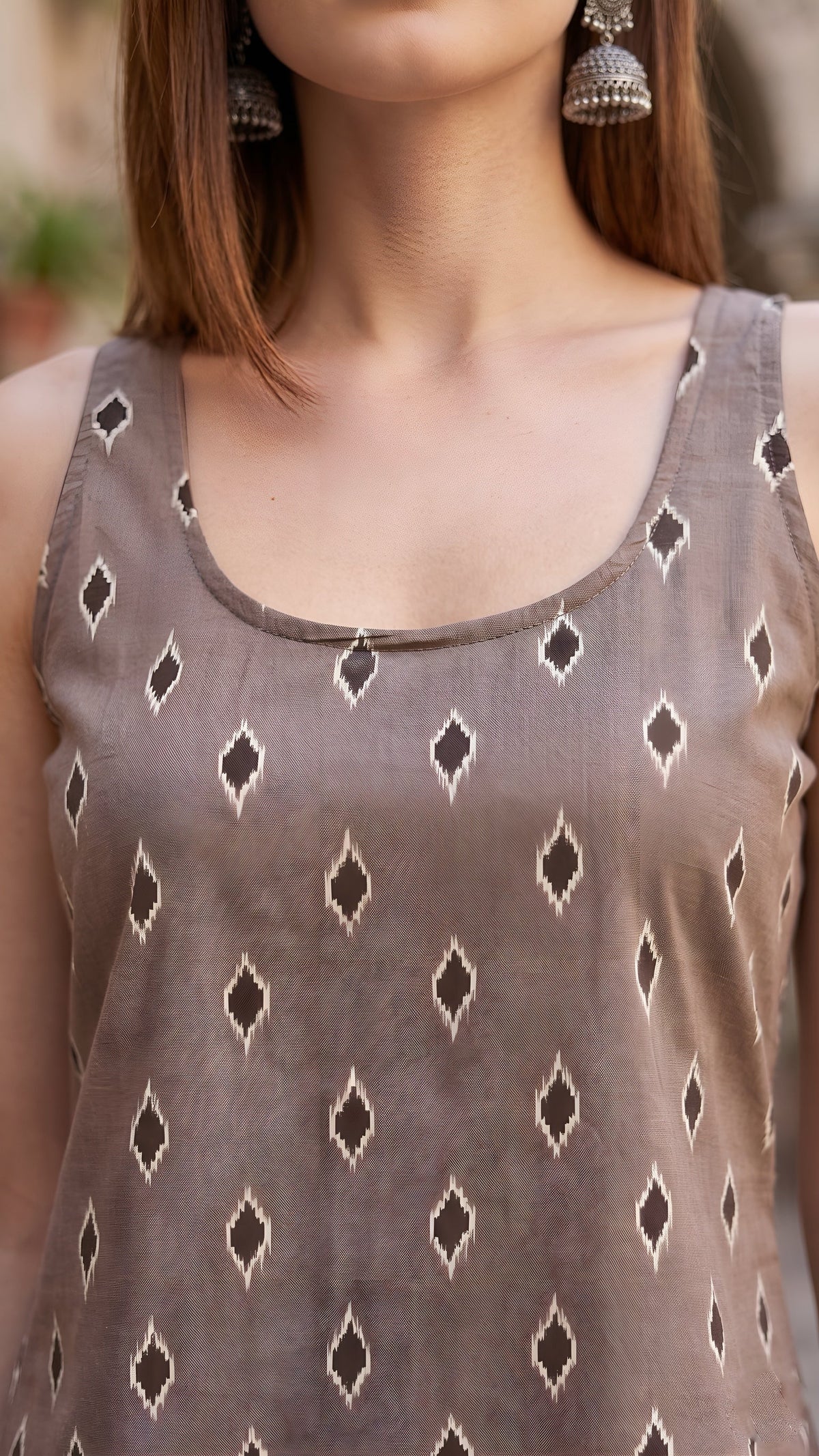 Women Beige Printed Top