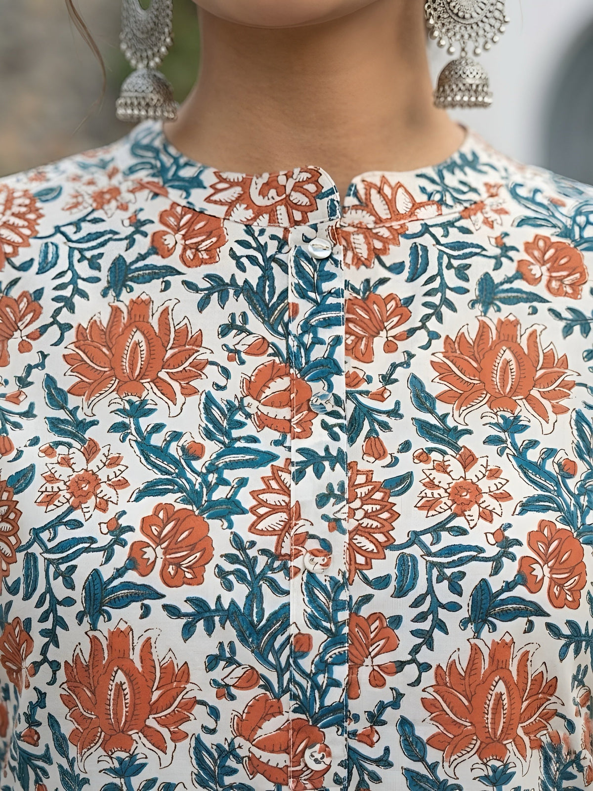 Women White Printed Straight Tunic