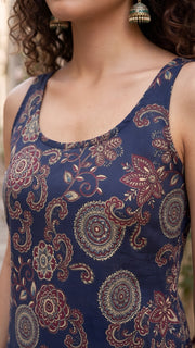 Women Blue Printed Top