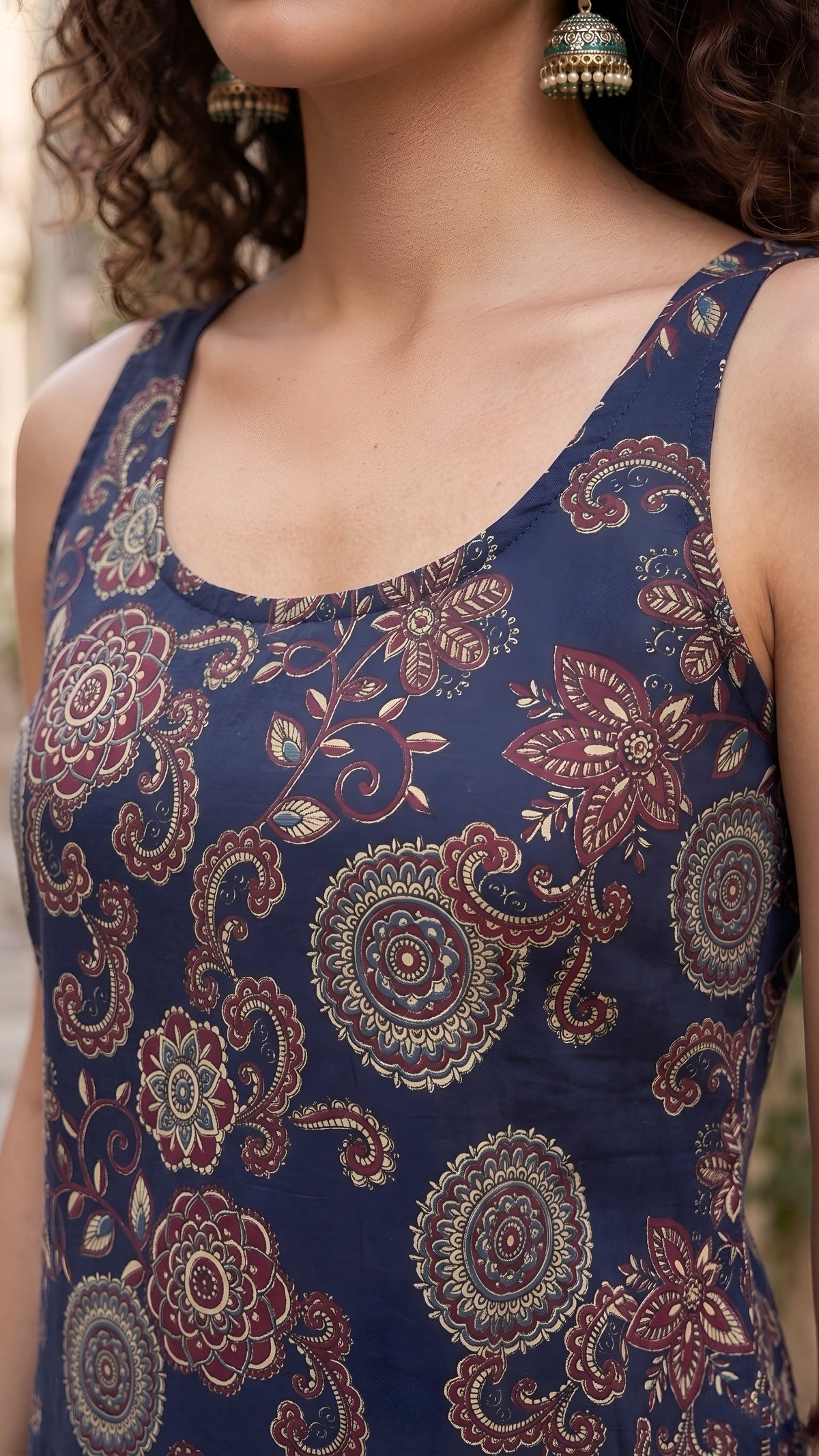 Women Blue Printed Top